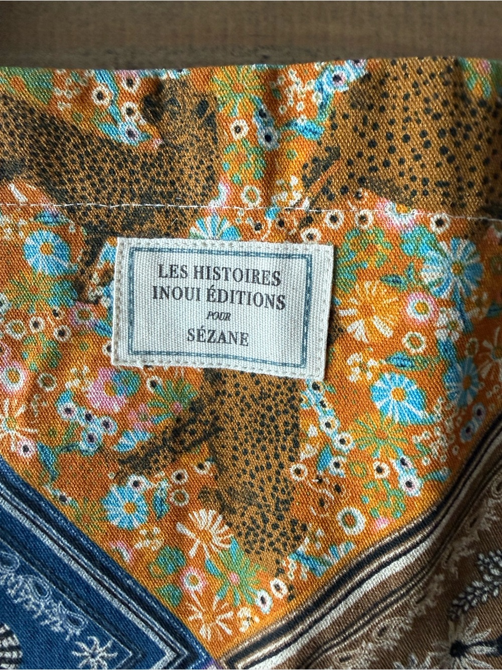 Sézane tote bag Inoui patchwork new limited edition print vibrant holiday - Picture 3 of 5